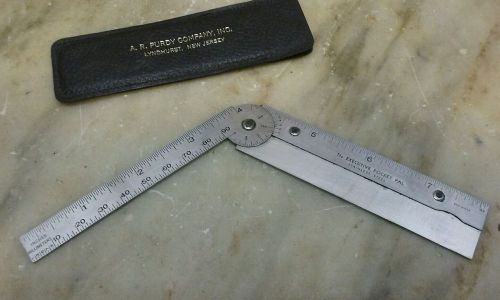 Vintage Pocket Pal Machinist Scale / Protractor