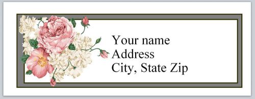 Personalized Return Address Labels Roses Buy 3 get 1 free (C846)