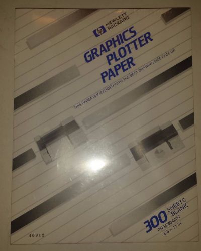 New &amp; Sealed Hewlett Packard 300 8.5 x 11&#034; Graphics Plotter Paper