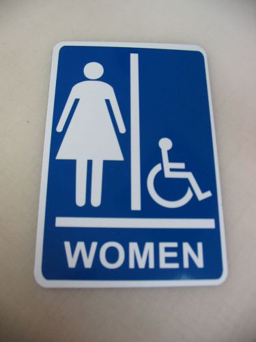 Women handicap batheroom - osha ada safety sign 6&#034; x 9&#034; for sale