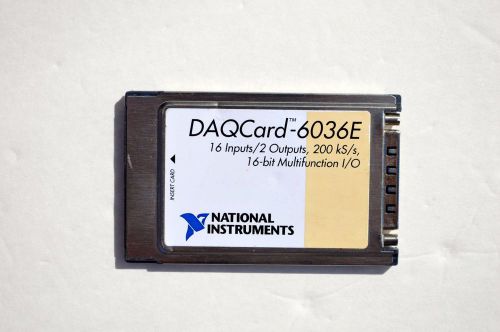 NI DAQCard-6036E 16 Ch, 200 kS/s, 16-Bit, 2 AO, 8 DIO, Two 24-Bit Counters
