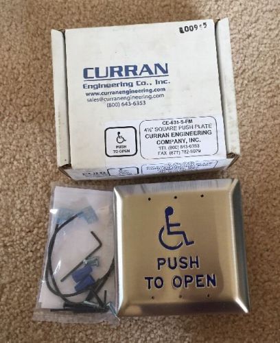 Curran Engineering Company Inc. CE-635-S-FM 4.5&#034; Square Push Plate