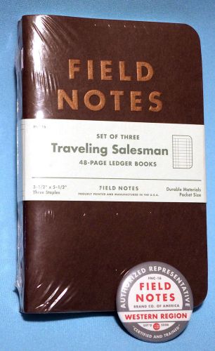 FIELD NOTES Traveling Salesman SEALED 3-PACK w/ Western Button