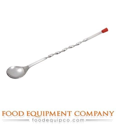 Winco BPS-11 Bar Spoon, 11&#034;, red knob - Case of 600