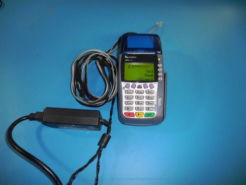 VeriFone Omni 3740 Credit Card Terminal Complete with Power Adaphter and Cables
