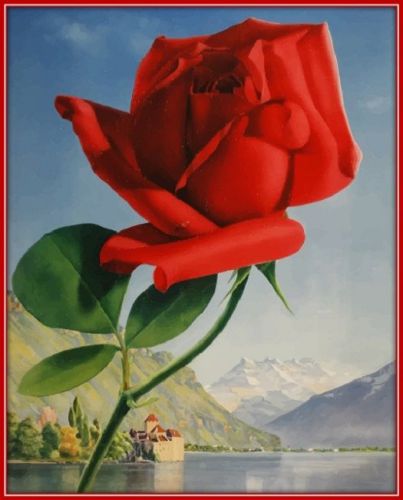 30 Custom Swiss Rose Personalized Address Labels