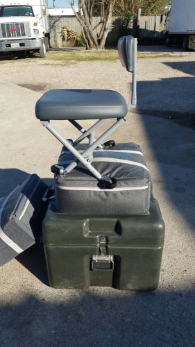 Adc-08cf set of 2 aseptico portable dental doctor stool +  military case for sale