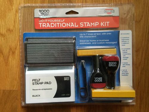 Cosco stamp kit! do-it-yourself 030968 7 lines of text! brand new never used!!! for sale