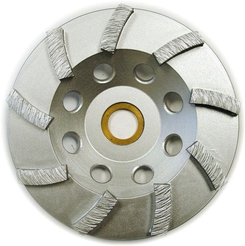 4.5” premium turbo diamond cup wheel for concrete 9seg 7/8-5/8&#034; arbor 30/40 grit for sale