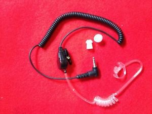 Clear Tube 3.5mm Right Angle&#034;Listen Only&#034; Security Headset w K-FLEX Ear Mold