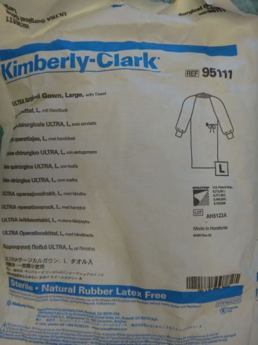 Kimberly-Clark ULTRA Surgical Gown, Large with Towel REF 95111 Qty: 3
