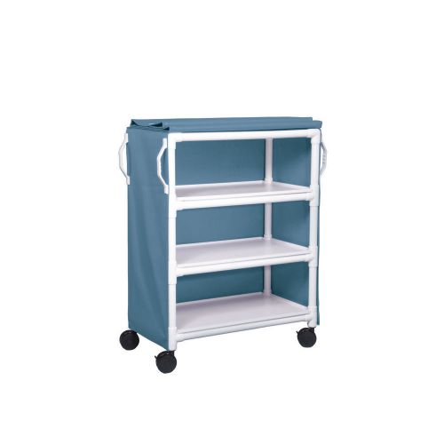 3 shelf linen cart - 36&#034; x 20&#034; shelves - mesh suncast blue             1 ea for sale