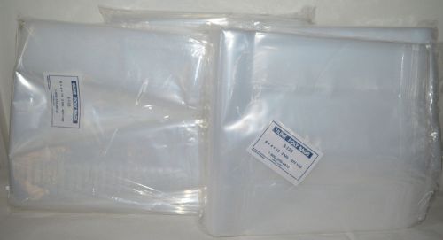 (4) ULINE S-123 CLEAR 8X4X18  POLY BAGS 2 MIL 100 COUNT PLASTIC FLAT OPEN TOP