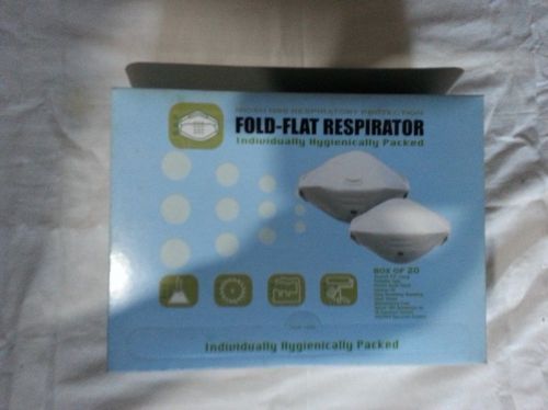 Fold Flat Respirator. N95 Approved. NIB. Box of 20 Pcs. LOT OF 24 BOX