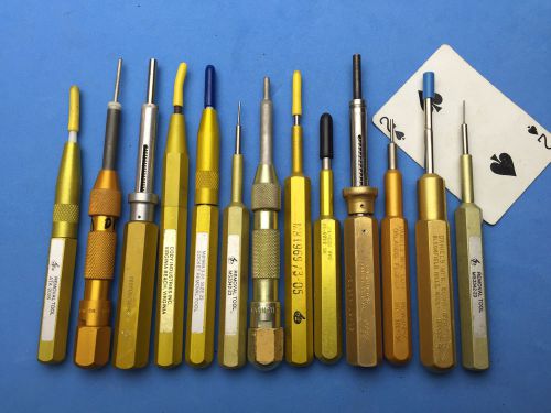 13pc lot Daniels Cannon Jonard pin extract install removal crimping crimper tool