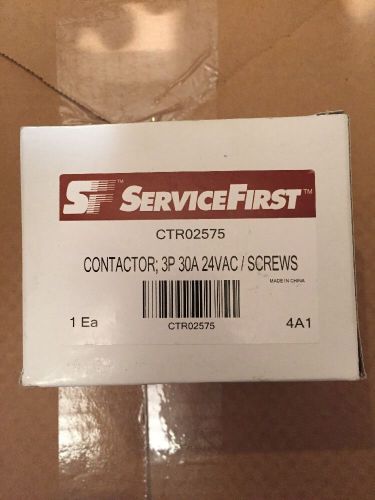 SERVICE FIRST CTR02575 CONTACTOR; 3P 30A 24VAC