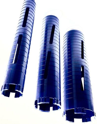 New dry core bit 3 pack set: 2&#034;, 3&#034; and 4&#034; with grooved 3/8&#034; segments for sale