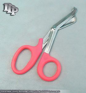 Paramedic Utility Bandage Shear Scissor7.25&#034;Pink Handle Surgical DDP Instruments