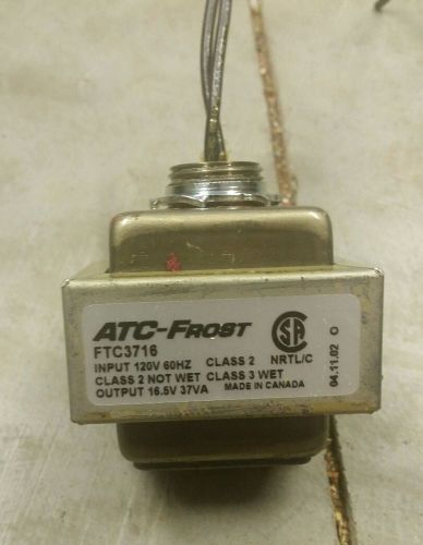 ATC-Frost Transformer FTC3716 INPUT: 120VAC OUTPUT: 16.5V 37VA Class 2 J273