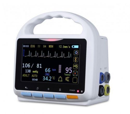 Portable 5 inch tft multi-parameter patient monitor ecg nibp spo2 pr temp for sale