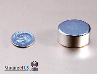 4 pcs Super Strong Neodymium Rare earth Magnet Disc 1&#034; dia. x 3/8&#034; thick