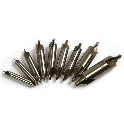 9pcs/set lathe mill 2 edges hss 120° b-type center drill metalworking drill tool for sale