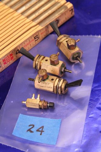 Lot of Four Mini Brass Air Switches