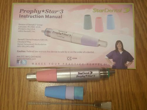 STAR DENTAL PROPHY STAR 3 LOW SPEED LUBE FREE 2 HOLE HAND PIECE