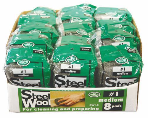 STEEL WOOL,#1 MEDIUM 8PAD