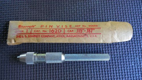 Starrett 162D Pin Vise, 0.115&#034;-0.187&#034; Range NOS NIB Vintage. MINT
