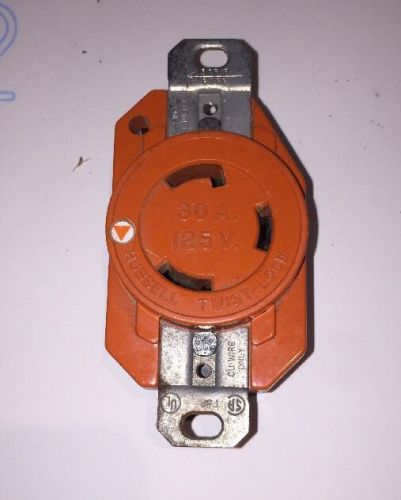 HUBBELL HBL TWIST-LOCK RECEPTACLE 3p 3W ISOLATED GROUND  30A 125v