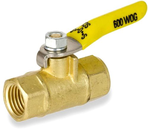Brass mini ball valve inline lever handle 1/4&#034; npt female threads full port flow for sale