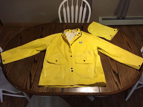 Bata/onguard medium yellow webtex ribbed pvc on polyester webtex rain jacket for sale