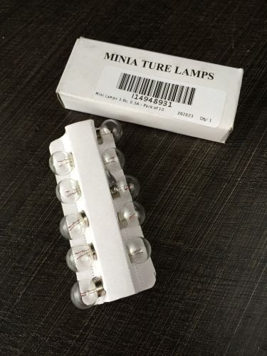 Mini Lamps 3.8v, 0.3A - Pack of 10 Miniature Bulbs