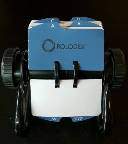 NEW ROLODEX ORGANIZER BUSINESS CARD HOLDER FILING SYSTEM W/ CARDS EASY ACCESS