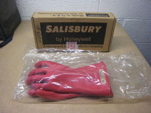BRENCO SALISBURY SIZE 10 CLASS 00 500V AC TYPE 1 D120 RED GLOVES ELECTRIC NEW
