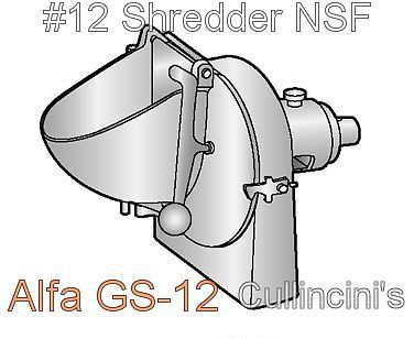 Alfa GS-12 Grater Shredder Attachment #12 Hub Hobart
