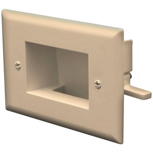 Datacomm Electronics 450008LA Easy-Mount Recessed Low-Voltage Cable Plate Almond