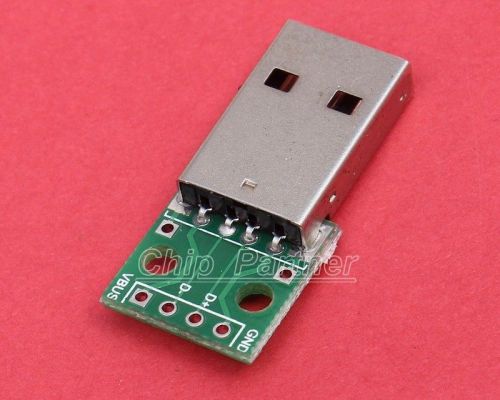 Male A-USB to DIP 4-Pin 2.54 Pinboard 2.54mm Pinboard Adaptor