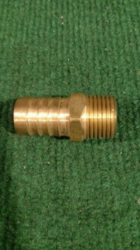 HOSE BARB for 3/4&#034; ID HOSE X 1/2&#034; MALE NPT HEX BODY BRASS FUEL &amp; WATER FITTING