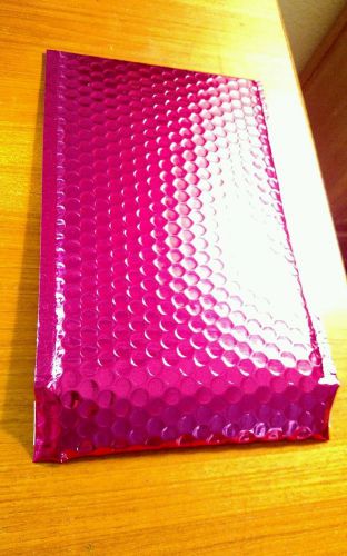 Lot of 5 Hot Pink Metallic Bubble Mailer 6-1/2&#034; X 10-1/2&#034;