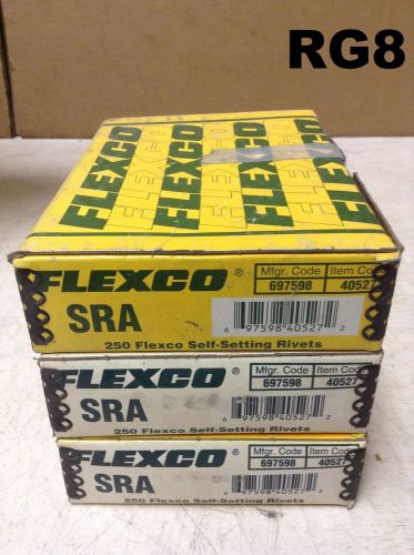Flexco 40527 SRA Box of 250 Self-Setting Rivets- Lot of 3- NIB