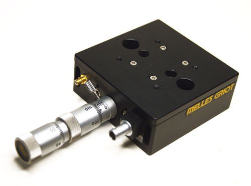 Melles griot single axis piezo stage / w/ differential micrometer and feed back for sale