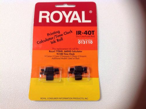 Royal IR-40T Ink Roll (9 X 2) For Royal TC-100 Time Clock + various Calculators