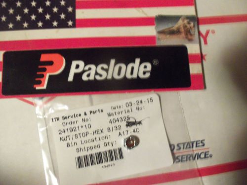 &#034;genuine&#034; paslode  part # 404325  nut/stop-hex 8/32 for sale