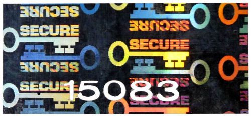 1008x huge security hologram numbered stickers, 40mm x 20mm, labels tamper-proof for sale