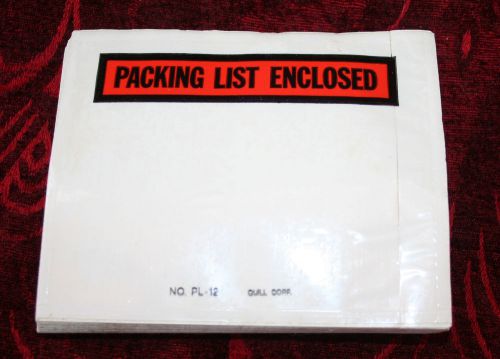 Lot of 80 Quill Packing List Enclosed Sleeves No. PL-12 Quill Corporation