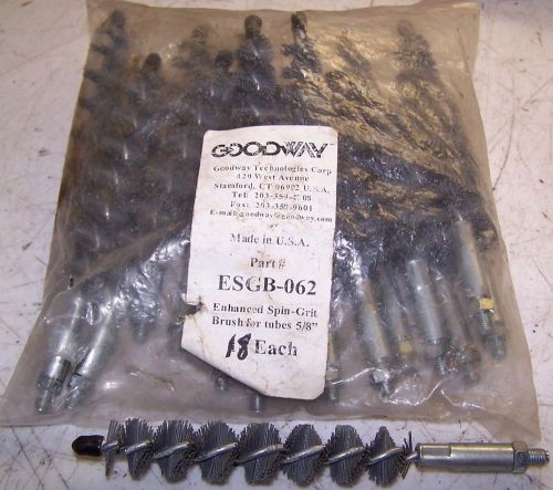 18) new goodway esgb-062 enhanced spin grit brush for 5/8&#034; tube nylon spin brush for sale
