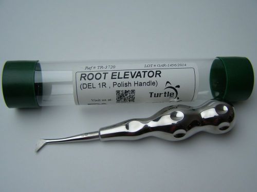 Dental Root Elevator DeL #1R,TR-3720 Polish Handle Germany &amp; Dental Instruments