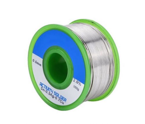 Solder Wire with Rosin Core Mudder 0.6mm Sn99 Ag0.3 Cu0.7 0.22lb